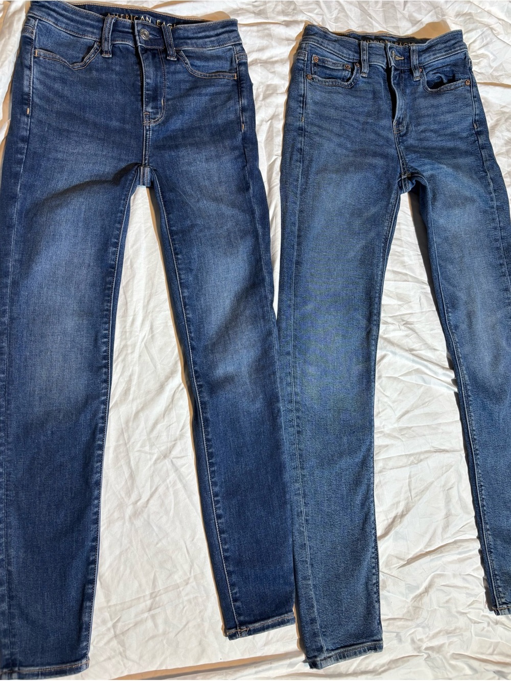 American Eagle Outfitters Blue Skinny Jeans Duo size 00 & 000